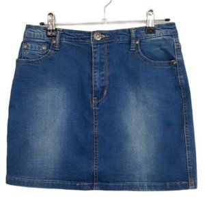 WAKEE Blue Skirt Denim Womens A-Line Short Mini Skirt - Size 10